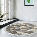 Eko Trend Djt Banyo Paspası Yıkanabilir Kaymaz Taban 661 Yuvarlak İskandinav