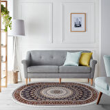 Alanur Star Pamuk Tabanlı Saçaklı Dijital Halı Oval