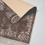 Alanur Yıldız Kaymaz Deri Tabanlı Saçaklı Dijital Halı