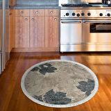 Eko Trend Djt Banyo Paspası Yıkanabilir Kaymaz Taban 660M Yuvarlak Suluboya