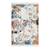 Alanur Yıldız Kaymaz Deri Tabanlı Saçaklı Dijital Halı