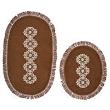 Eyfel Saçaklı Banyo Takımı 2 Pcs