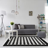 Alanur Yıldız Kaymaz Deri Tabanlı Saçaklı Dijital Halı