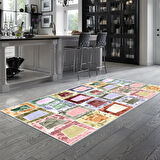 Alanur Trend Keçe Tabanlı Mutfak Halı Mu103