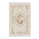 Alanur Star Pamuk Tabanlı Saçaklı Dijital Halı Oval