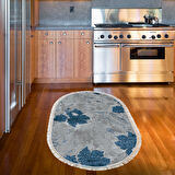 Eko Trend Djt Halı Yıkanabilir Kaymaz Taban 660M Oval Suluboya