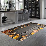 Alanur Trend Keçe Tabanlı Mutfak Halı Mu137