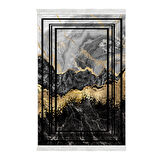 Alanur Yıldız Deri Tabanlı Saçaklı Dijital Halı