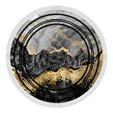 Alanur Yıldız Deri Tabanlı Saçaklı Dijital Halı