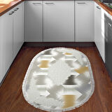 Eko Trend Djt Halı Yıkanabilir Kaymaz Taban S1030 Oval Modern