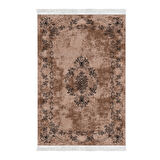 Alanur Star Kaymaz Pamuk Tabanlı Saçaklı Dijital Halı