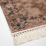 Alanur Star Kaymaz Pamuk Tabanlı Saçaklı Dijital Halı