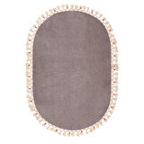 Alanur Rex Puffy Pelüş Oval Banyo Halısı