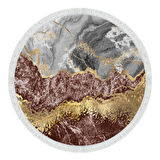 Alanur Yıldız Deri Tabanlı Saçaklı Dijital Halı