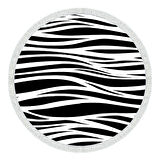 Alanur Star Kaymaz Pamuk Tabanlı Saçaklı Dijital Halı Yuvarlak