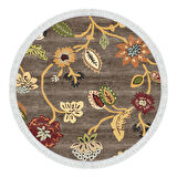 Alanur Trend Keçe Tabanlı Saçaklı Oval Mutfak Halı Mu176