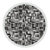 Alanur Trend Keçe Tabanlı Saçaklı Yuvarlak Mutfak Halı Mu108