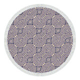 Alanur Trend Kaymaz Dod Tabanlı Saçaklı Dijital Halı Yuvarlak