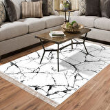 Alanur Trend Keçe Tabanlı Saçaklı Dijital Halı