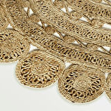 Elvin Lazer Kesim Kaymaz Taban Dijital Baskı Yuvarlak Halı St600139Kr