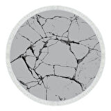 Alanur Yıldız Deri Tabanlı Saçaklı Dijital Halı