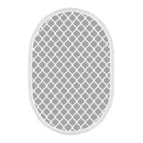 Alanur Star Pamuk Tabanlı Saçaklı Dijital Halı Yuvarlak