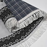 Alanur Star Kaymaz Pamuk Tabanlı Saçaklı Dijital Halı Oval