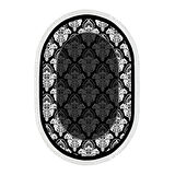 Alanur Trend Keçe Tabanlı Saçaklı Dijital Halı Oval