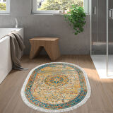 Eko Trend Djt Banyo Paspası Yıkanabilir Kaymaz Taban P1356 Oval Vintage