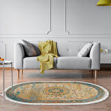Eko Trend Djt Banyo Paspası Yıkanabilir Kaymaz Taban P1356 Oval Vintage