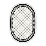 Alanur Star Kaymaz Pamuk Tabanlı Saçaklı Dijital Halı Oval