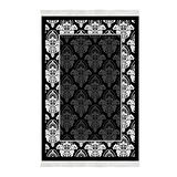 Alanur Trend Keçe Tabanlı Saçaklı Dijital Halı Oval