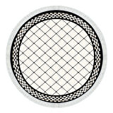 Alanur Star Kaymaz Pamuk Tabanlı Saçaklı Dijital Halı Yuvarlak