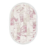 Alanur Trend Keçe Tabanlı Saçaklı Yuvarlak Mutfak Halı Mu183