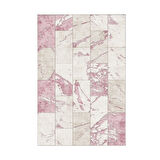 Alanur Trend Keçe Tabanlı Saçaklı Yuvarlak Mutfak Halı Mu183