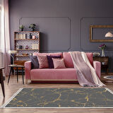 Alanur Star Pamuk Tabanlı Saçaklı Dijital Halı Oval