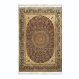 Alanur Star Kaymaz Pamuk Tabanlı Saçaklı Dijital Halı