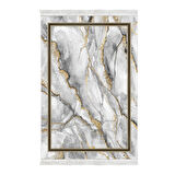 Alanur Star Pamuk Tabanlı Saçaklı Dijital Halı Oval