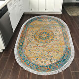 Eko Trend Djt Halı Yıkanabilir Kaymaz Taban P1356 Oval Vintage