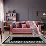 Alanur Star Kaymaz Pamuk Tabanlı Saçaklı Dijital Halı