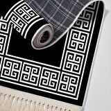 Alanur Star Kaymaz Pamuk Tabanlı Saçaklı Dijital Halı