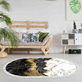 Alanur Star Pamuk Tabanlı Saçaklı Dijital Halı