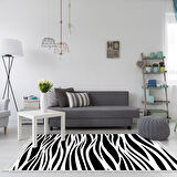 Alanur Yıldız Kaymaz Deri Tabanlı Saçaklı Dijital Halı