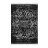 Alanur Star Kaymaz Pamuk Tabanlı Saçaklı Dijital Halı