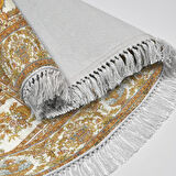 Alanur Trend Kaymaz Dod Tabanlı Saçaklı Dijital Halı Oval Multi