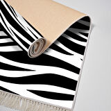 Alanur Yıldız Kaymaz Deri Tabanlı Saçaklı Dijital Halı