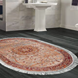 Eko Trend Djt Banyo Paspası Yıkanabilir Kaymaz Taban P1356 Oval Vintage