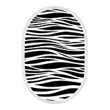 Alanur Yıldız Kaymaz Deri Tabanlı Saçaklı Dijital Halı Oval