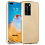 Microsonic Matte Silicone Huawei P40 Pro Kılıf Gold