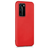 Microsonic Matte Silicone Huawei P40 Pro Kılıf Kırmızı